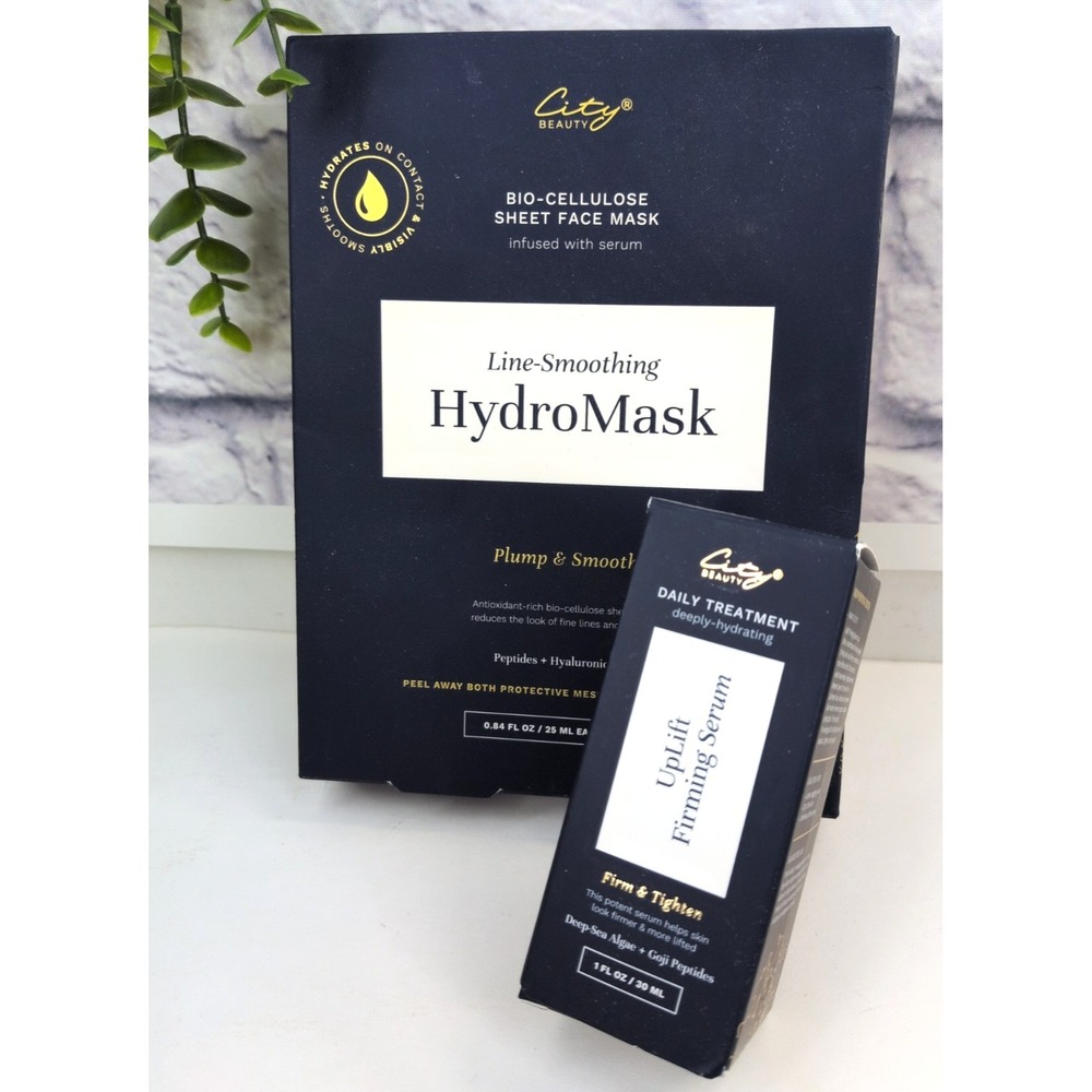 NIB LOT 2!🥰City Beauty Uplift Firming Serum Treatment Line Smoothing Hydromask